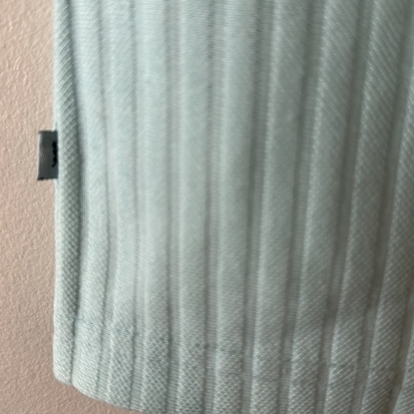 PRINGLE of Scotland Golf Polo Quarter Zip Ribbed Turquoise Seafoam Short Sleeve - Picture 7 of 9